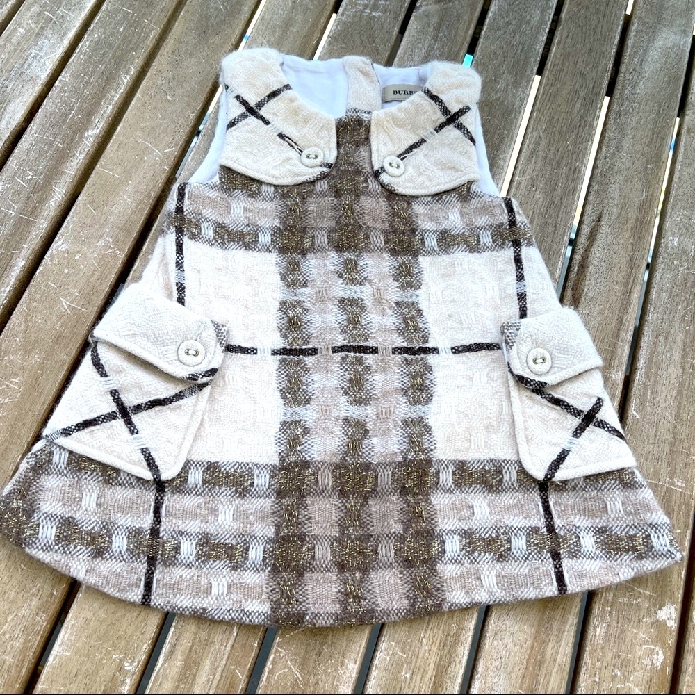 Dress wool 3/6 months Burberry beige